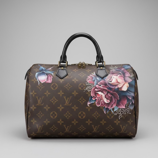 Hand painted Louis Vuitton Bag