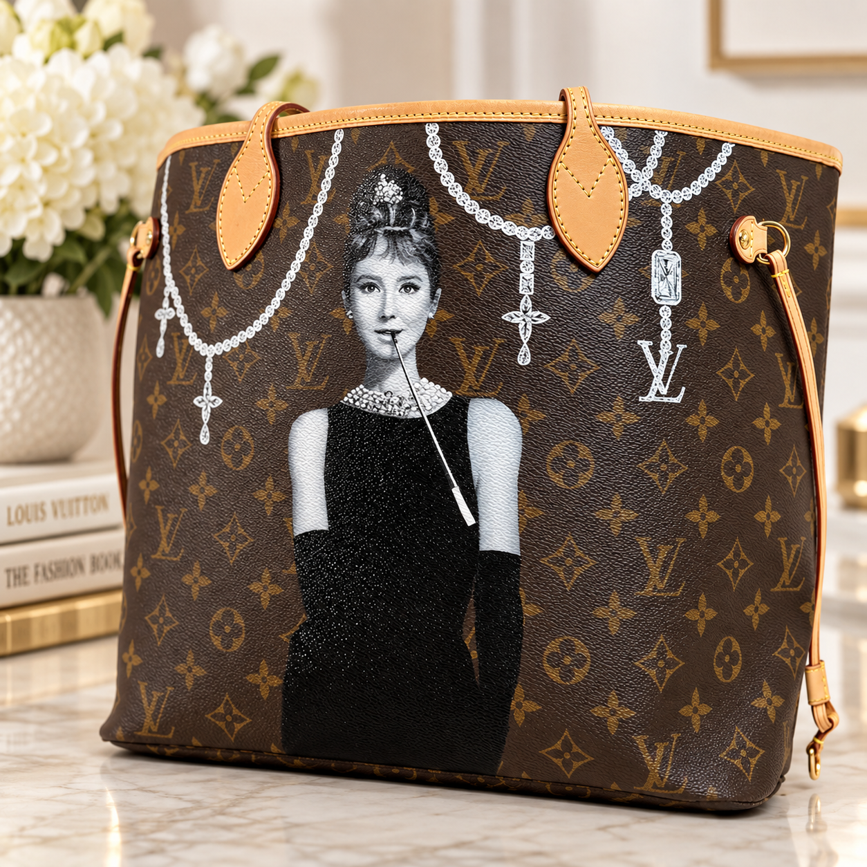 Louis Vuitton Neverfull Custom Painted – New Vintage Handbags