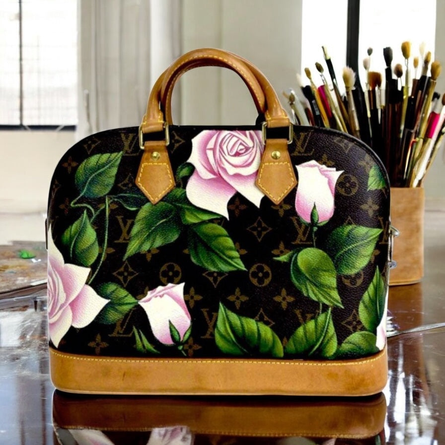 Custom Painted Louis Vuitton Alma – New Vintage Handbags