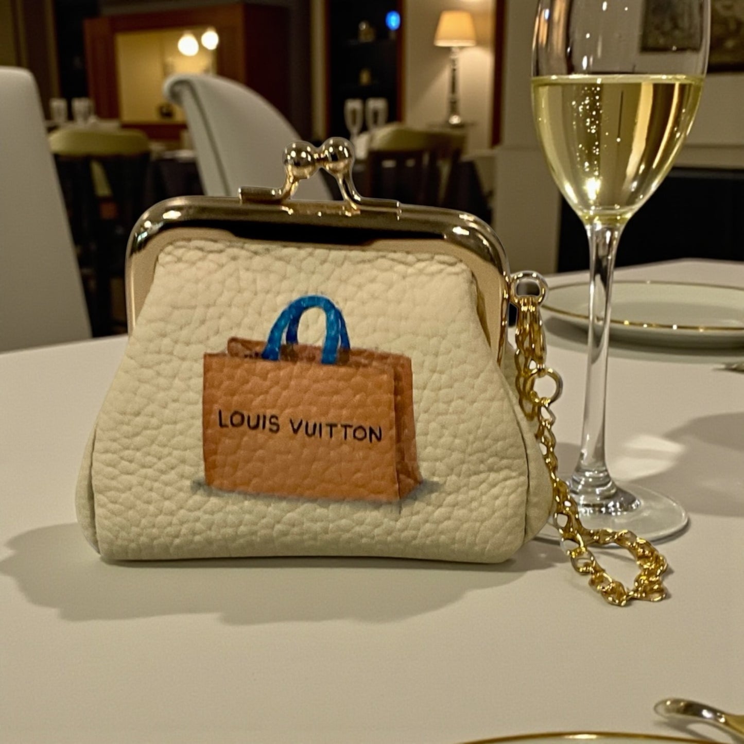 Hand painted Louis Vuitton Bag