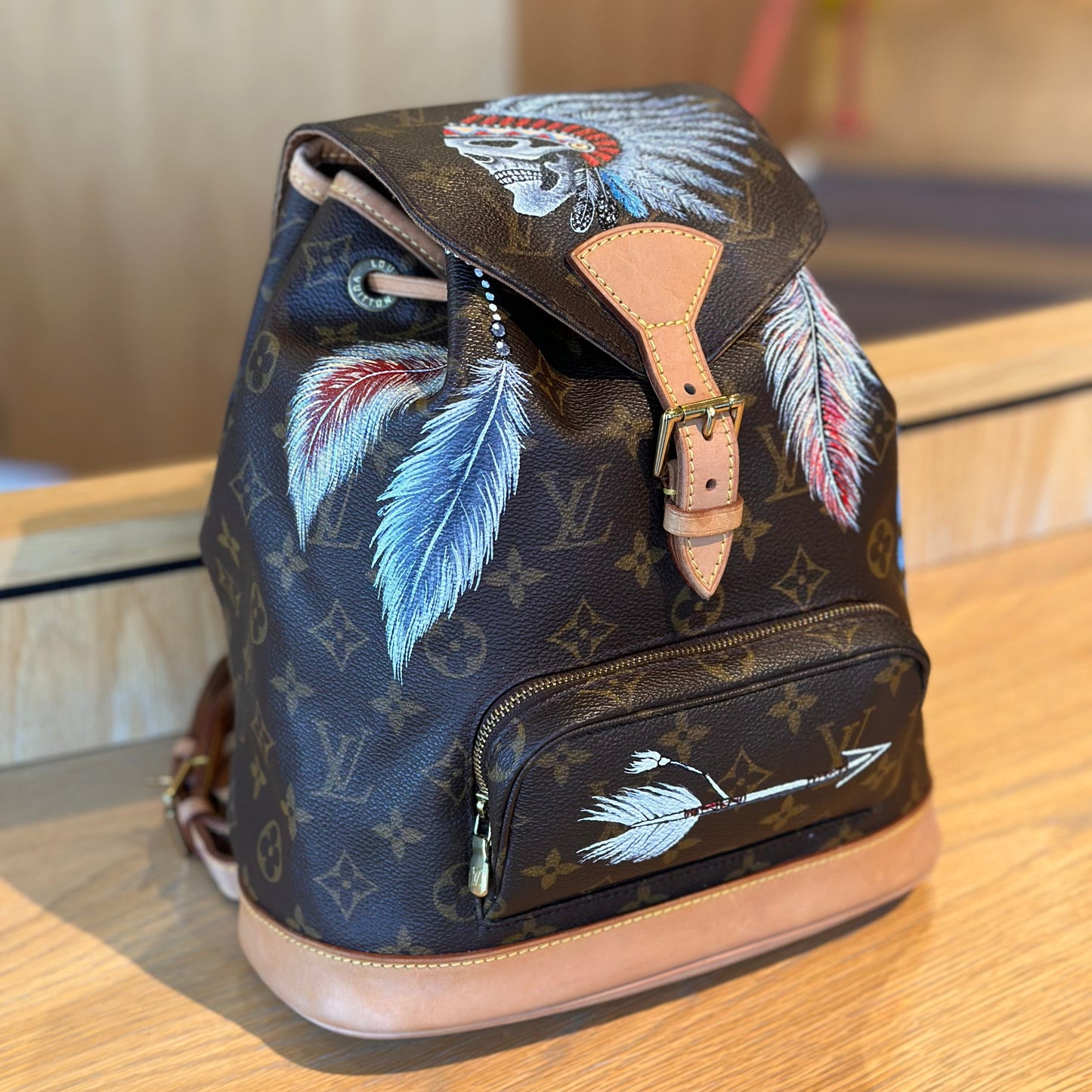 Hand painted Louis Vuitton Bag