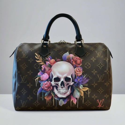 Painted Louis Vuitton with Skull