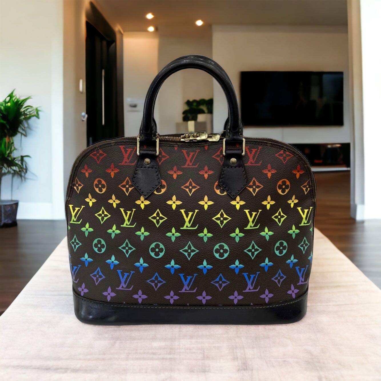Hand painted Louis Vuitton Bag
