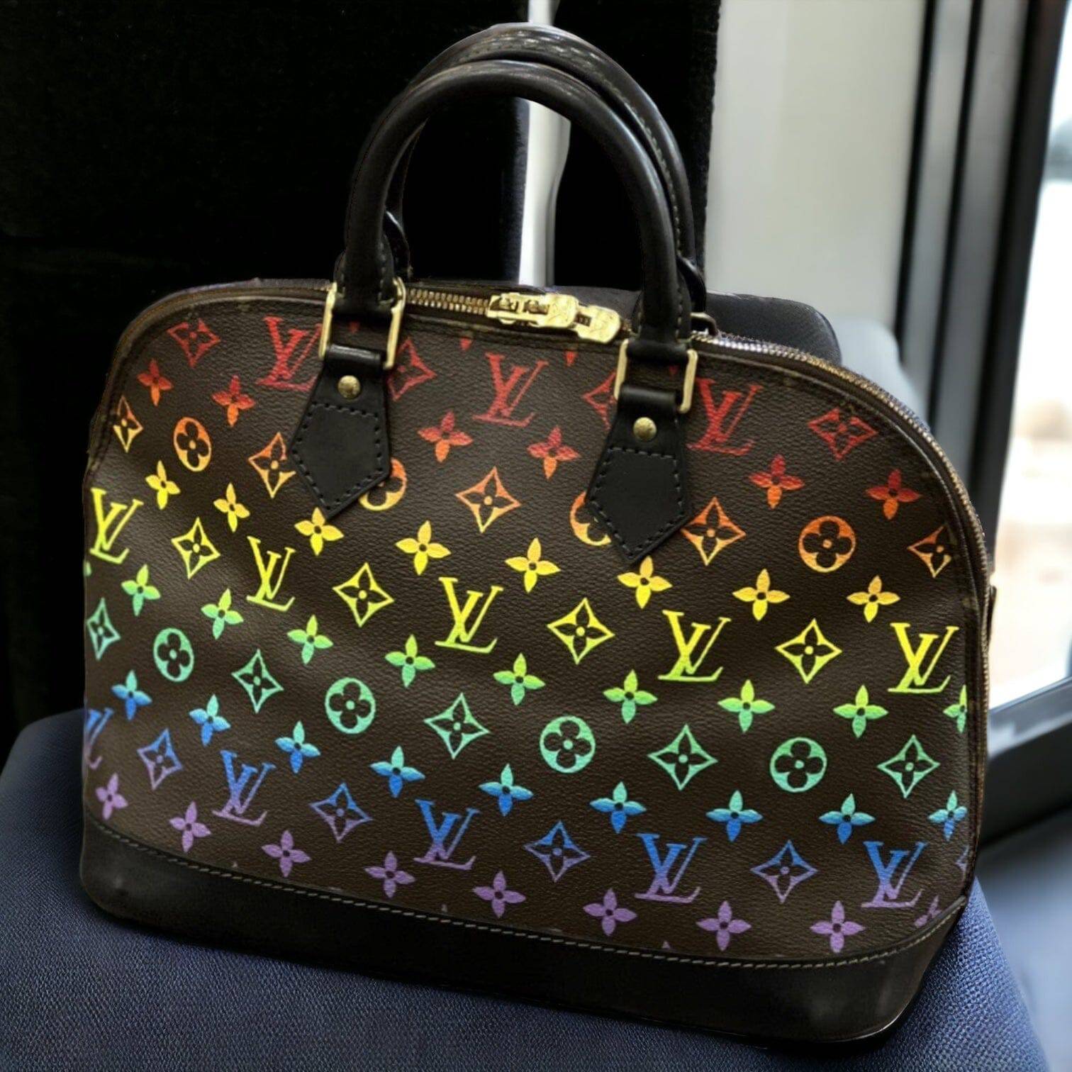 Hand painted Louis Vuitton Bag