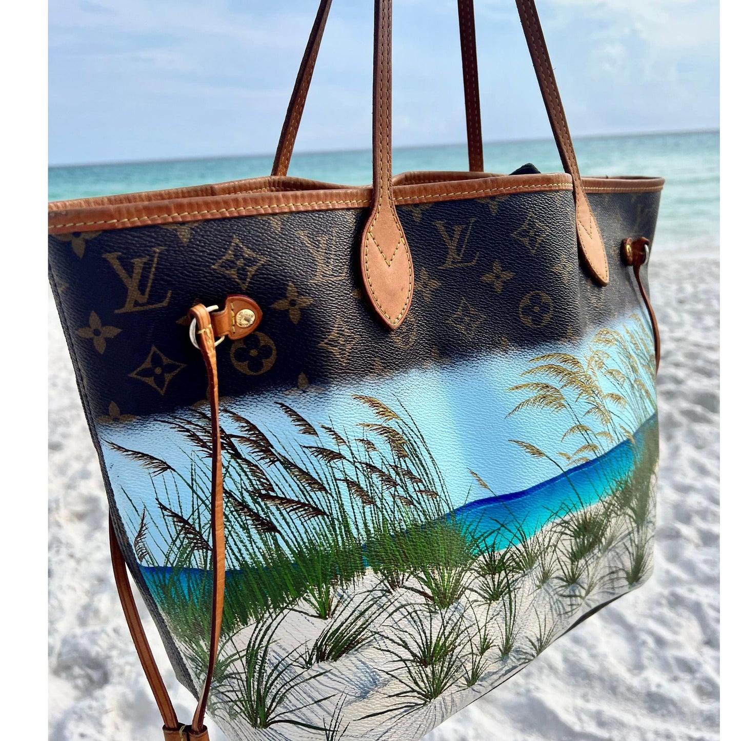 Hand painted Louis Vuitton Bag