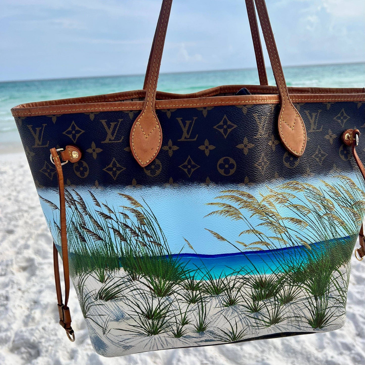 Hand painted Louis Vuitton Bag