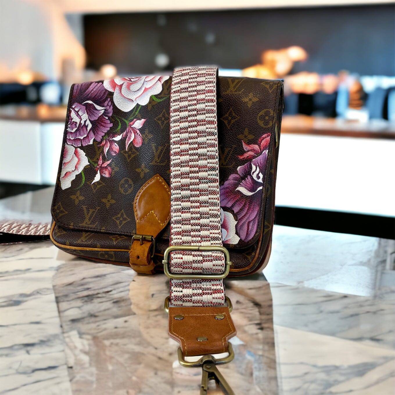 Hand painted Louis Vuitton Bag