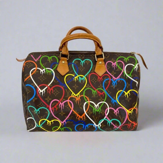 Hand painted Louis Vuitton Bag