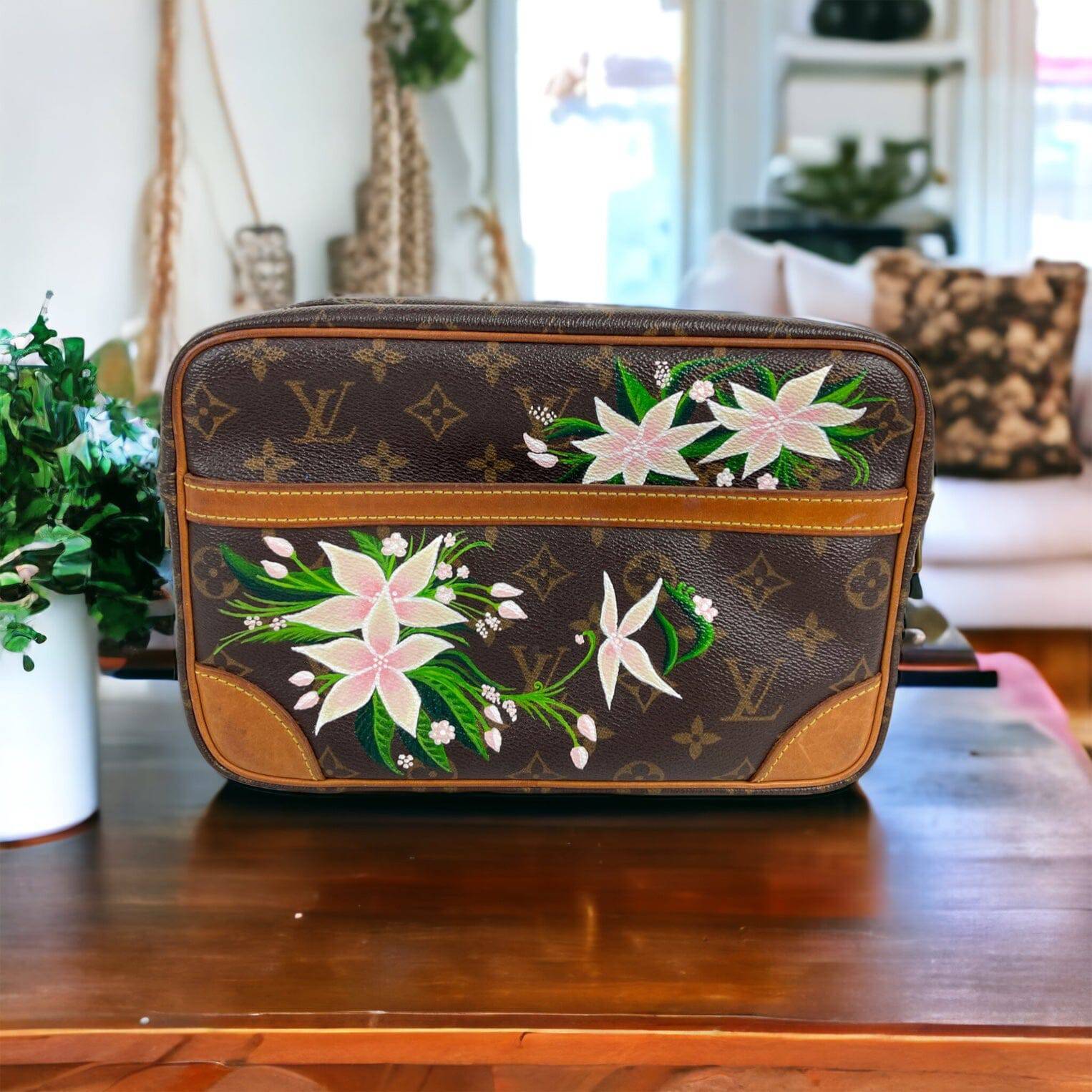 Hand painted Louis Vuitton Bag