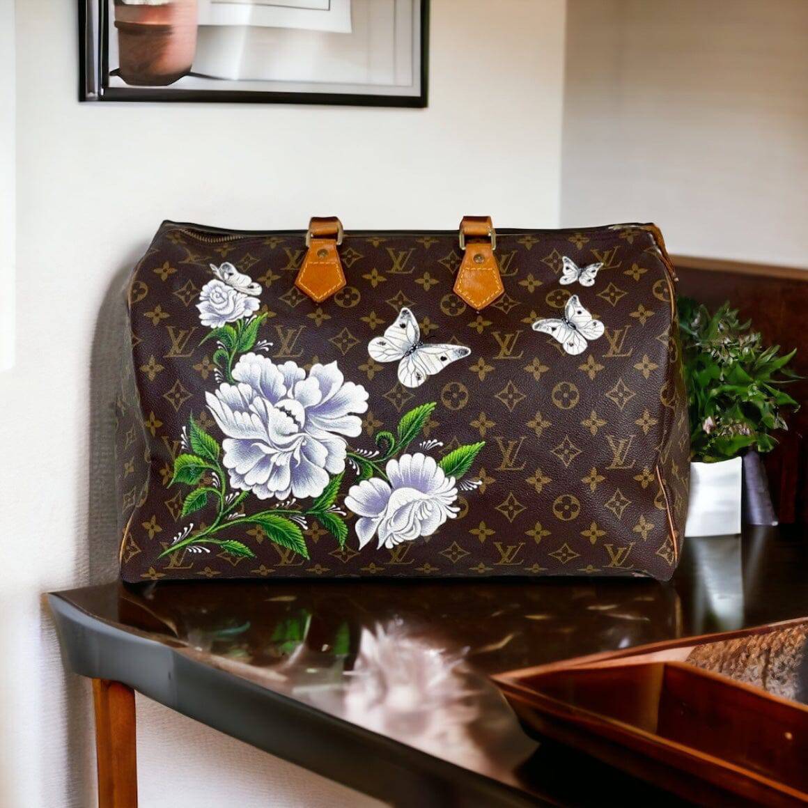 Hand painted Louis Vuitton Bag
