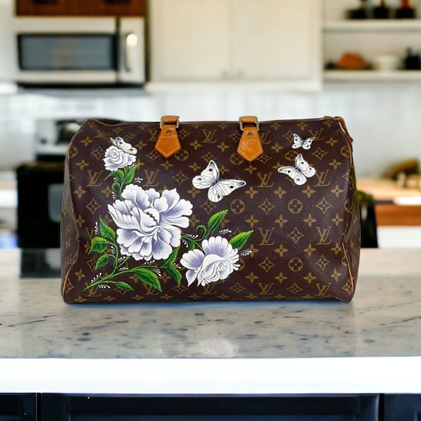 Hand painted Louis Vuitton Bag