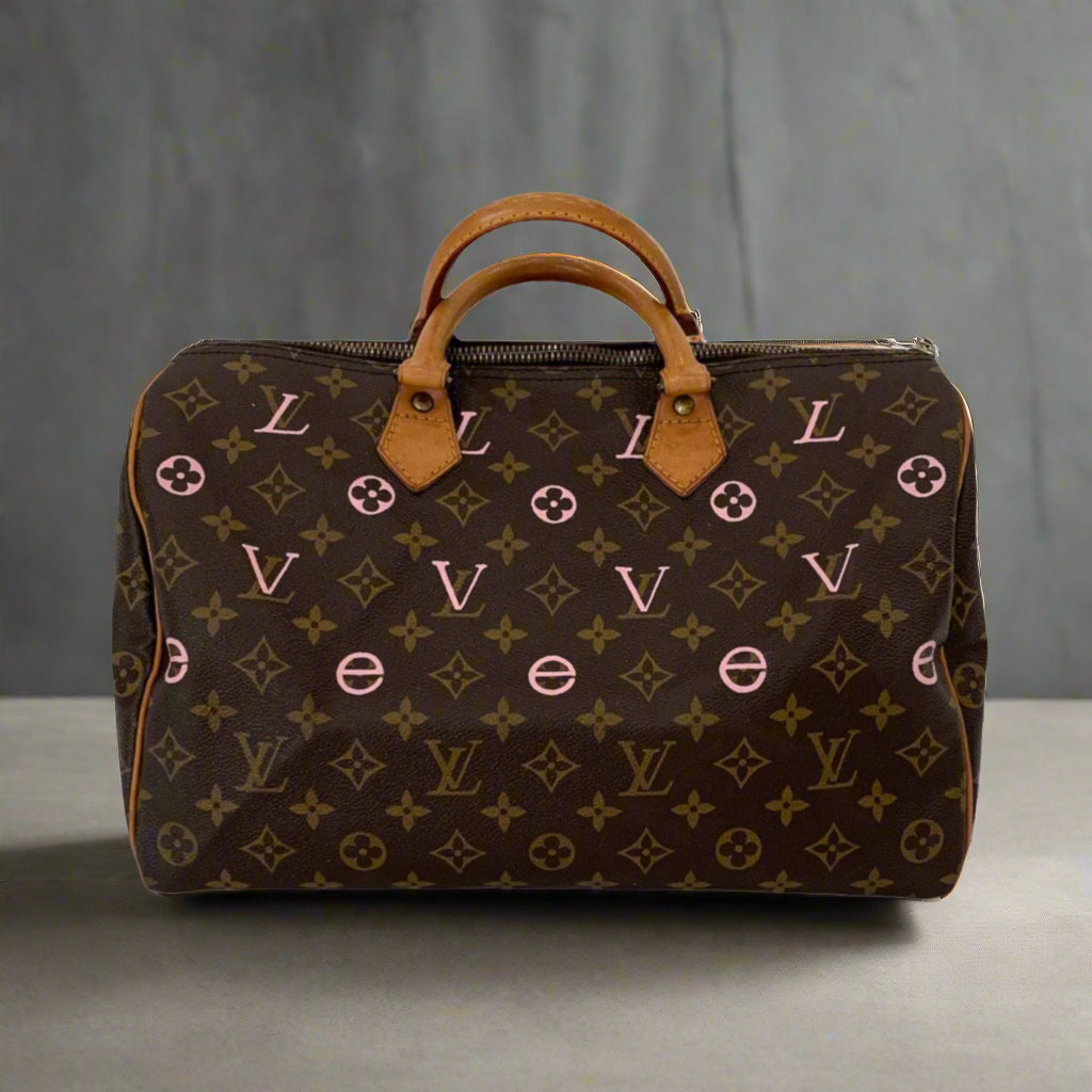Hand painted Louis Vuitton Bag