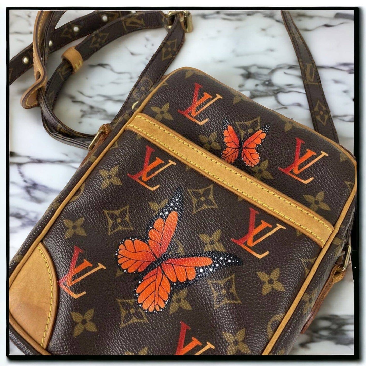Hand painted Louis Vuitton Bag