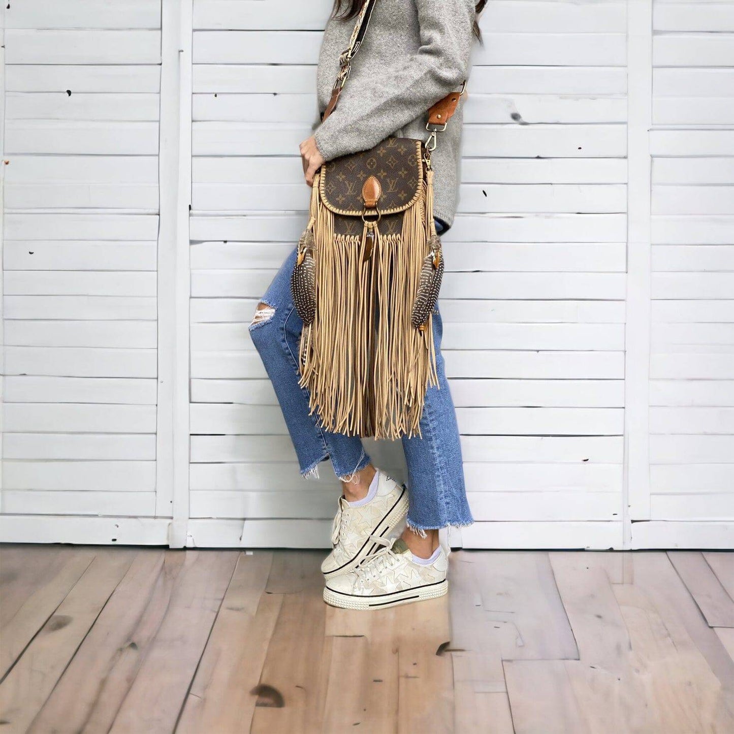 Hand painted Louis Vuitton Bag