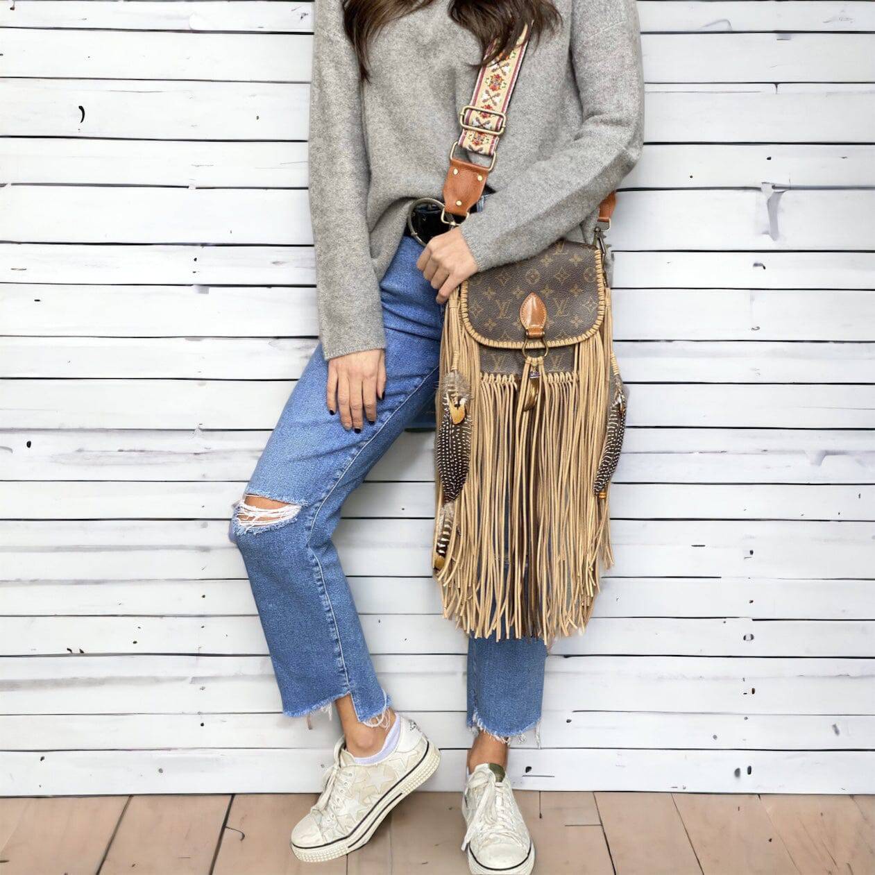 Hand painted Louis Vuitton Bag