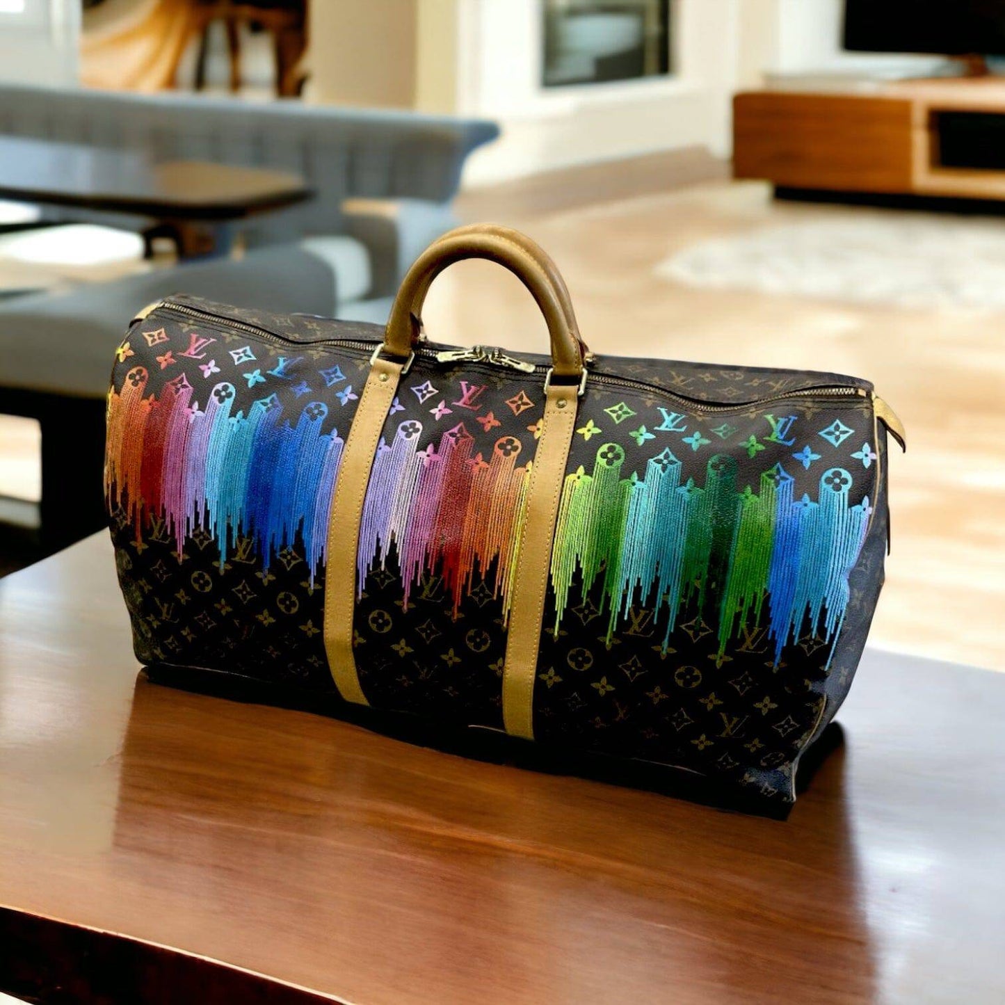 Hand painted Louis Vuitton Bag