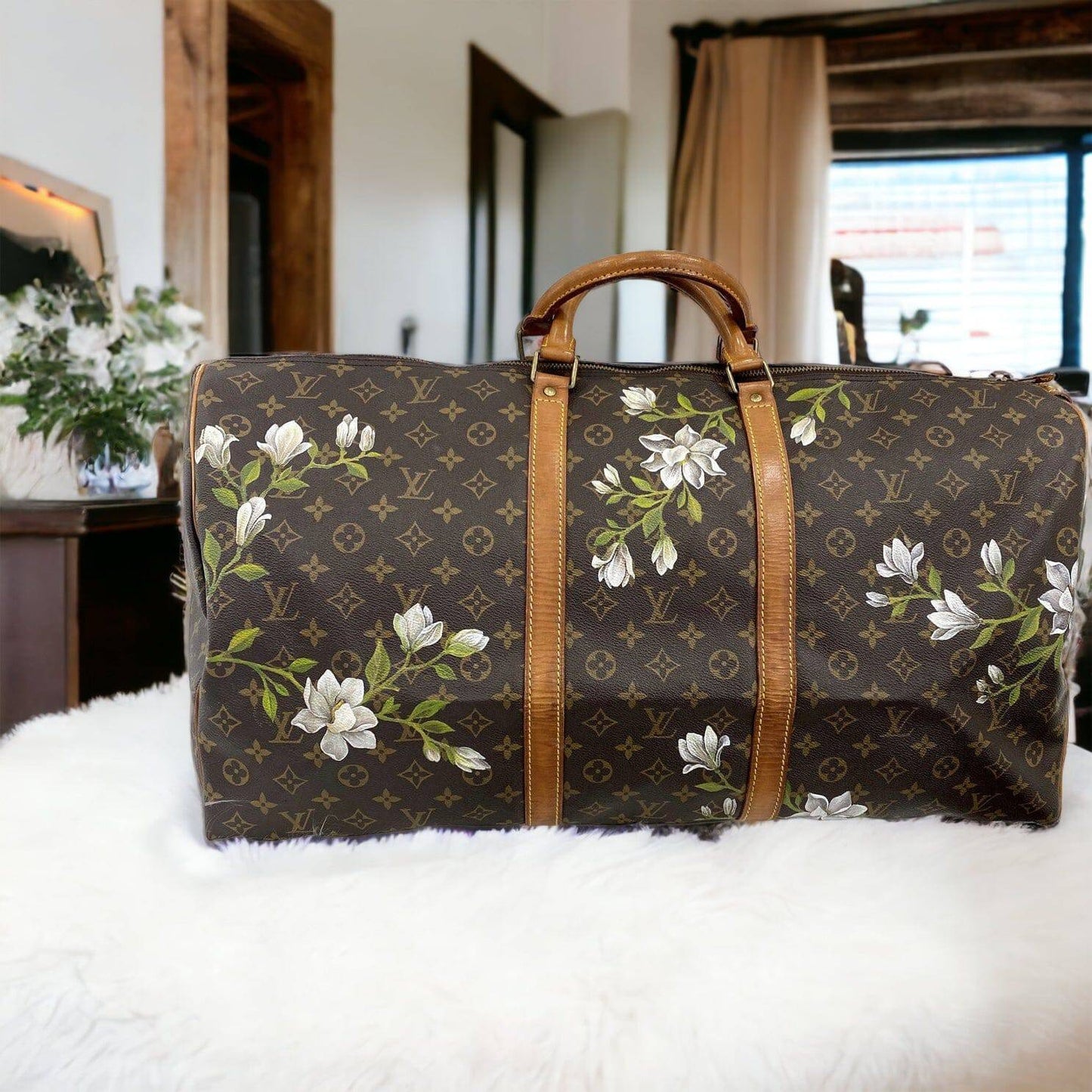 Hand painted Louis Vuitton Bag