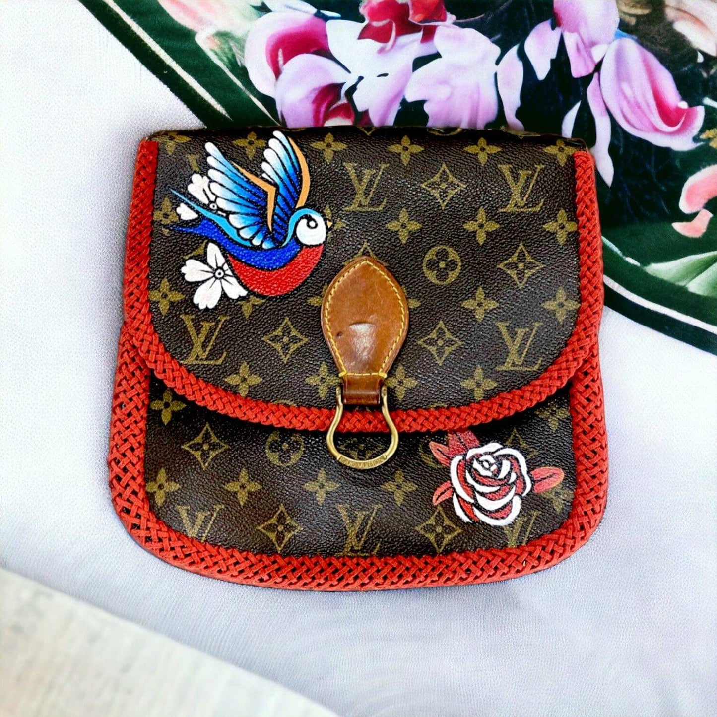 Hand painted Louis Vuitton Bag