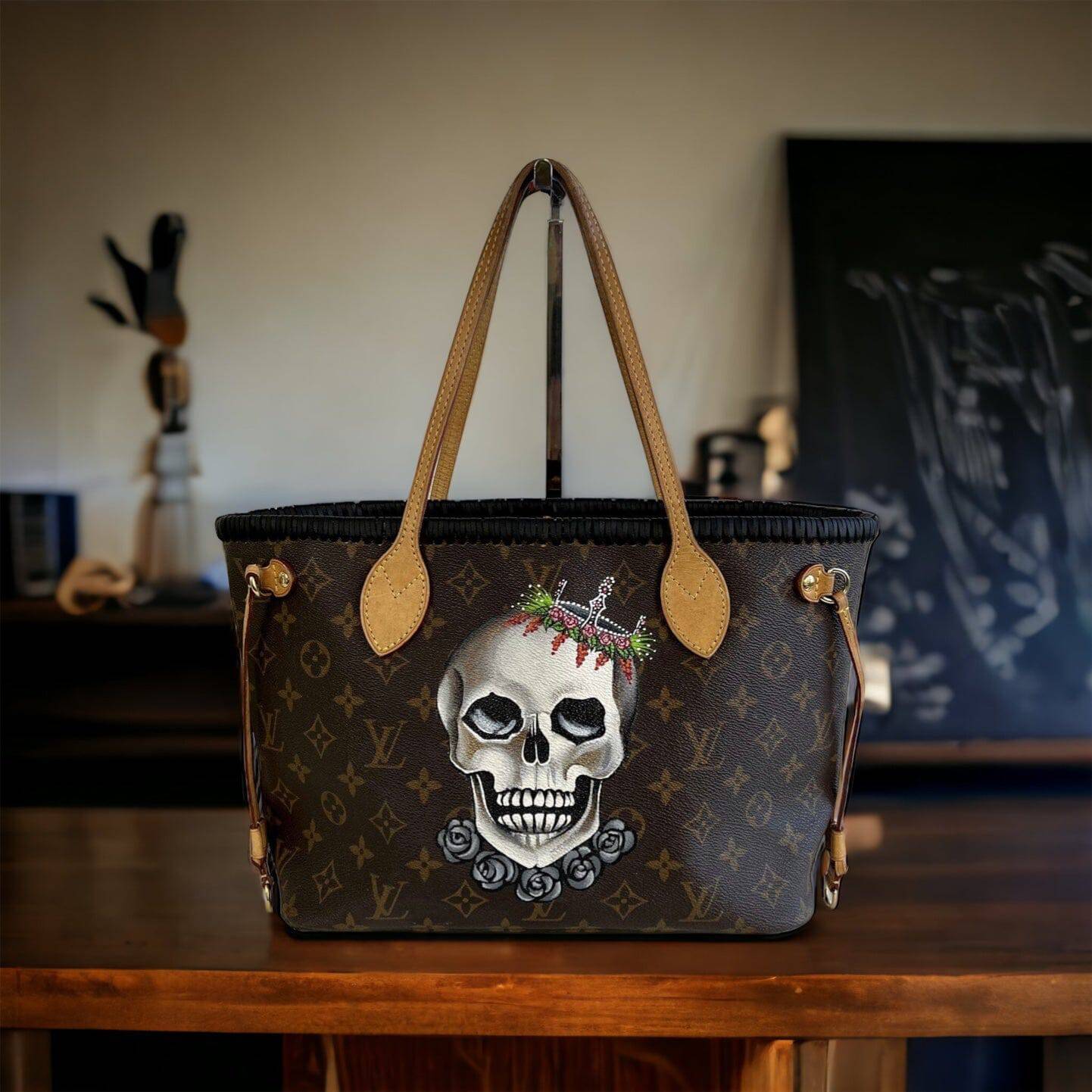 Hand painted Louis Vuitton Bag