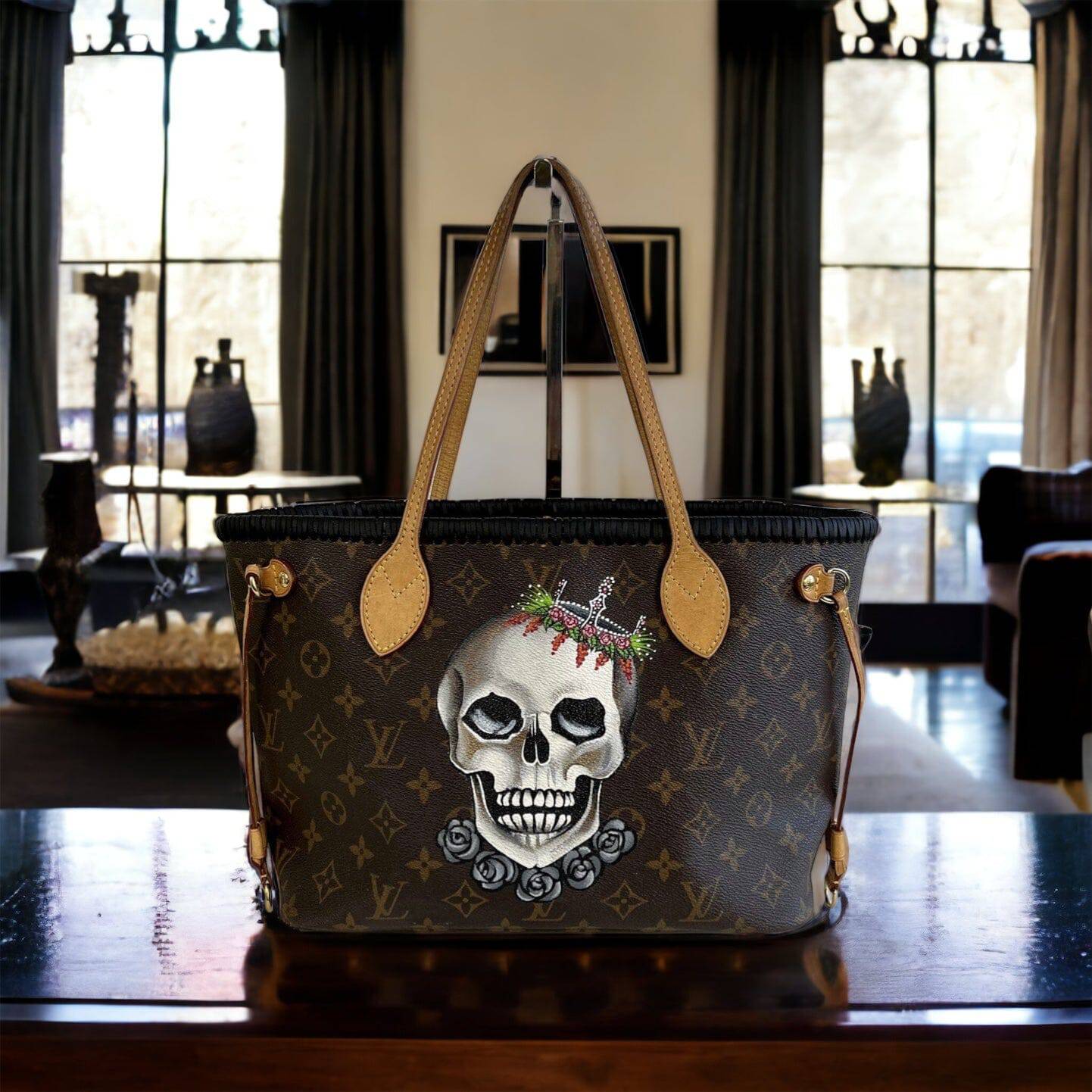 Hand painted Louis Vuitton Bag