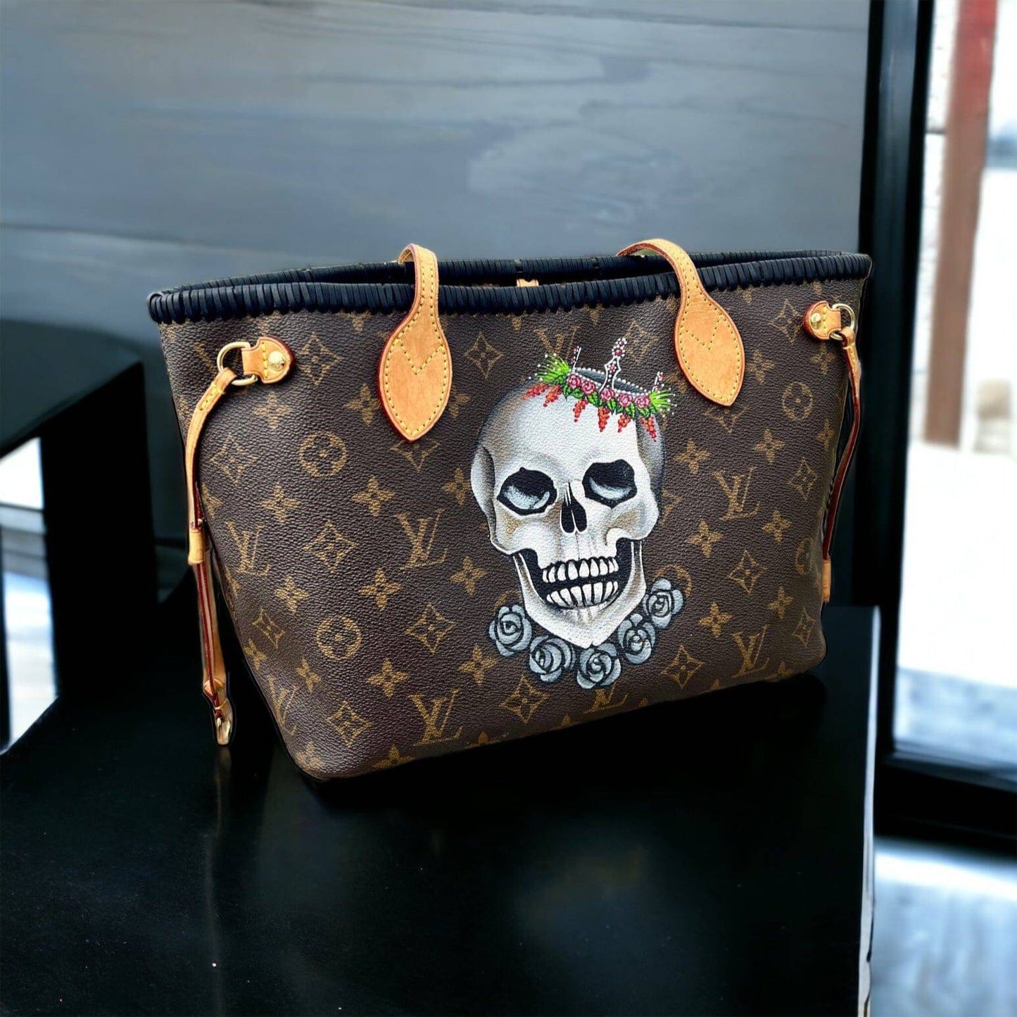 Hand painted Louis Vuitton Bag