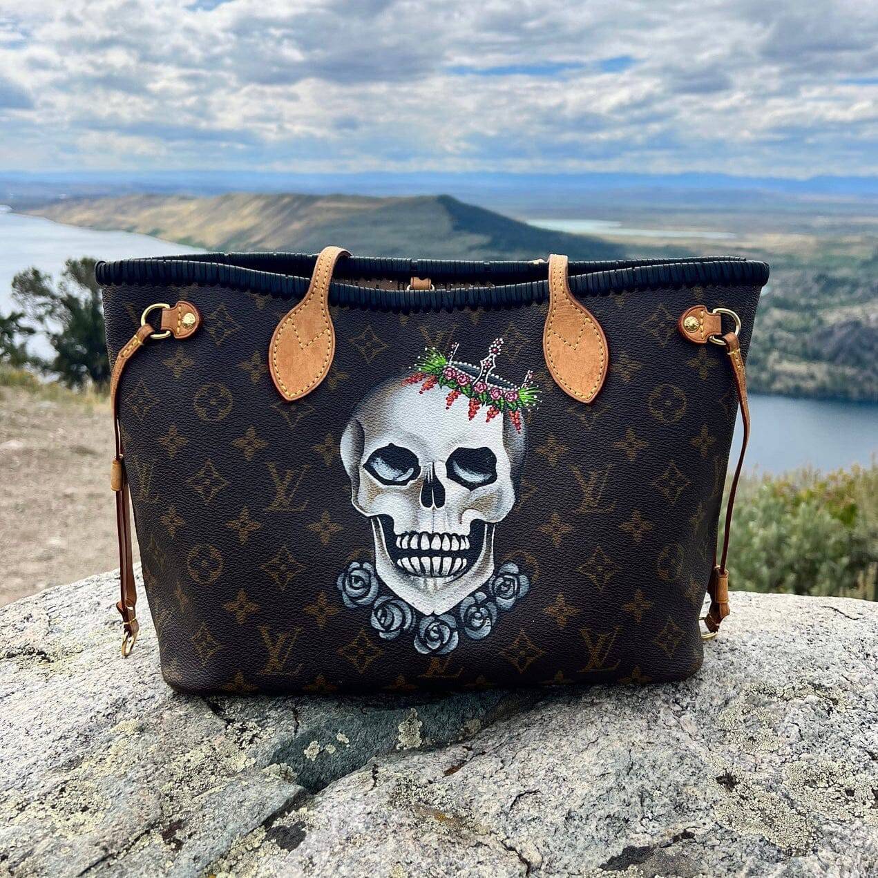 Hand painted Louis Vuitton Bag