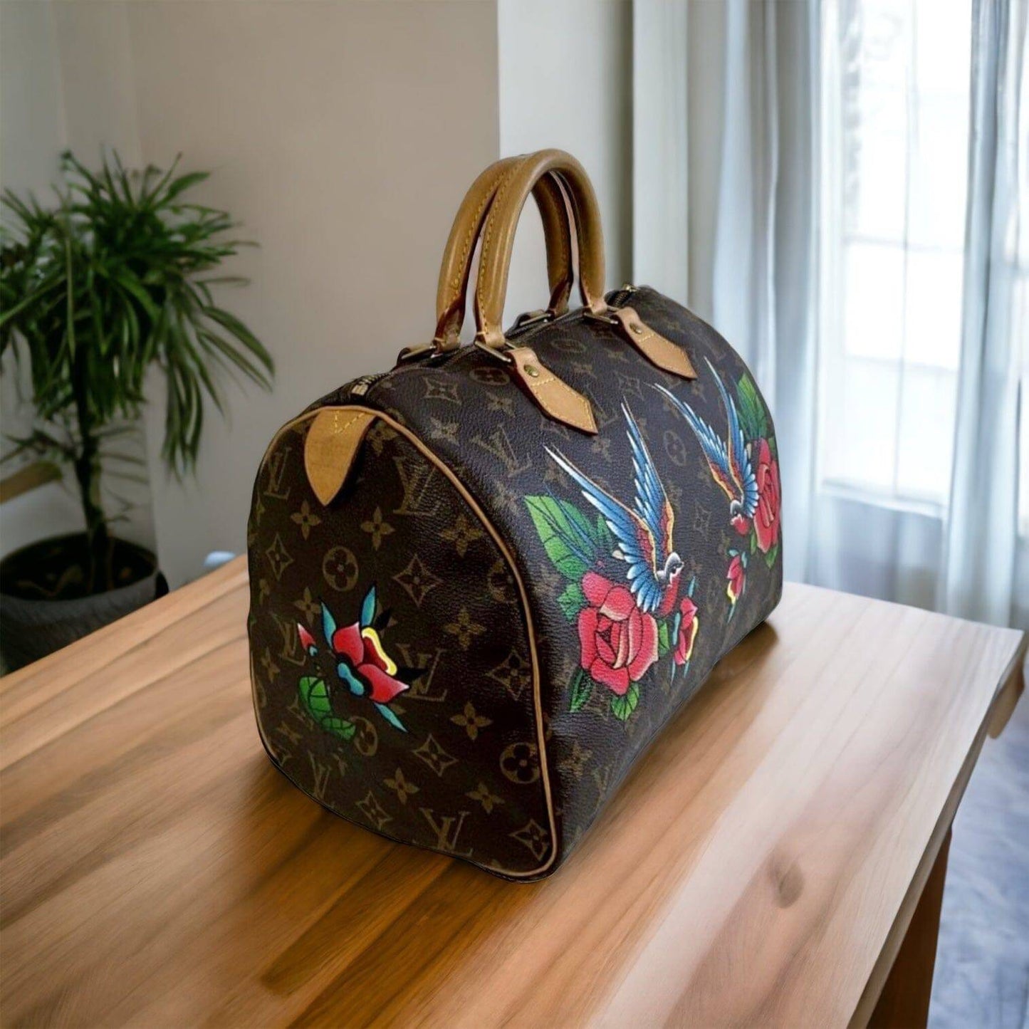 Hand painted Louis Vuitton Bag