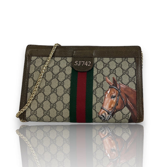 Hand Paint Gucci bag with horse