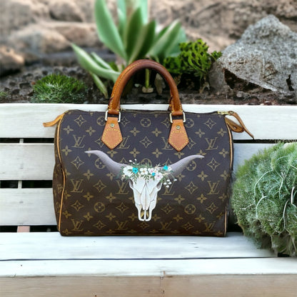 Louis Vuitton Hand-Painted - Bull Skull