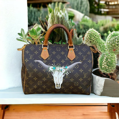Louis Vuitton Hand-Painted - Bull Skull