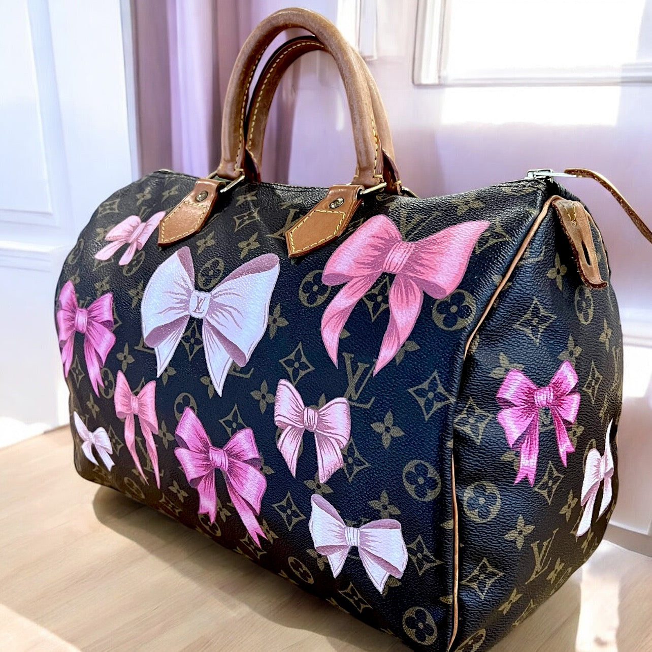 Hand painted Louis Vuitton Bag