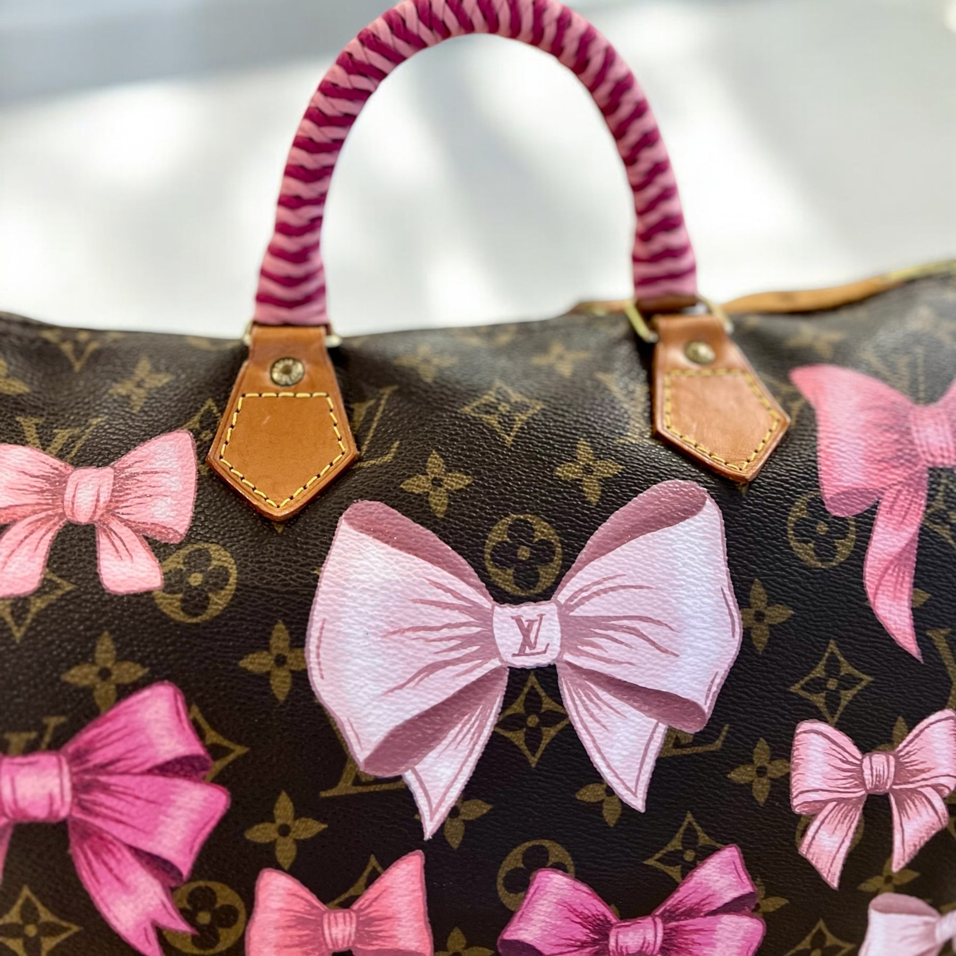 Hand painted Louis Vuitton Bag