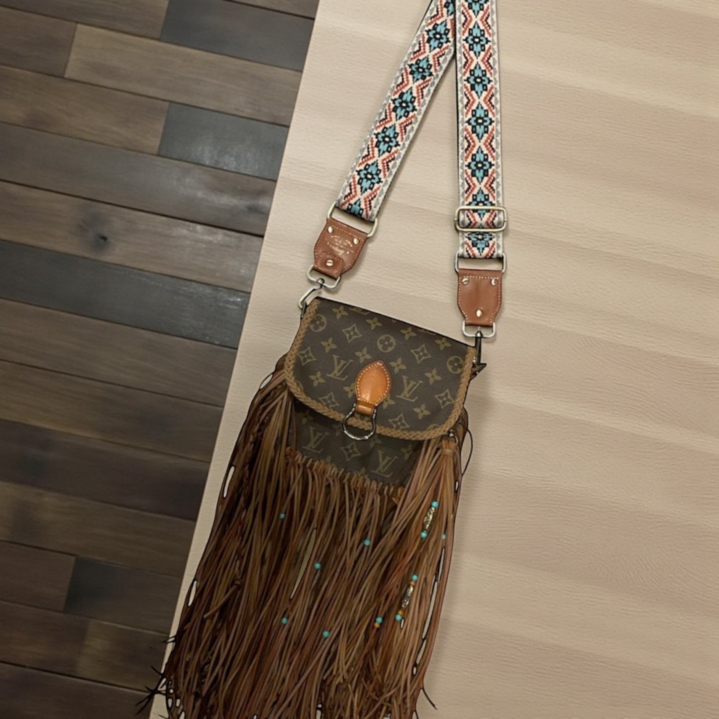 Hand painted Louis Vuitton Bag