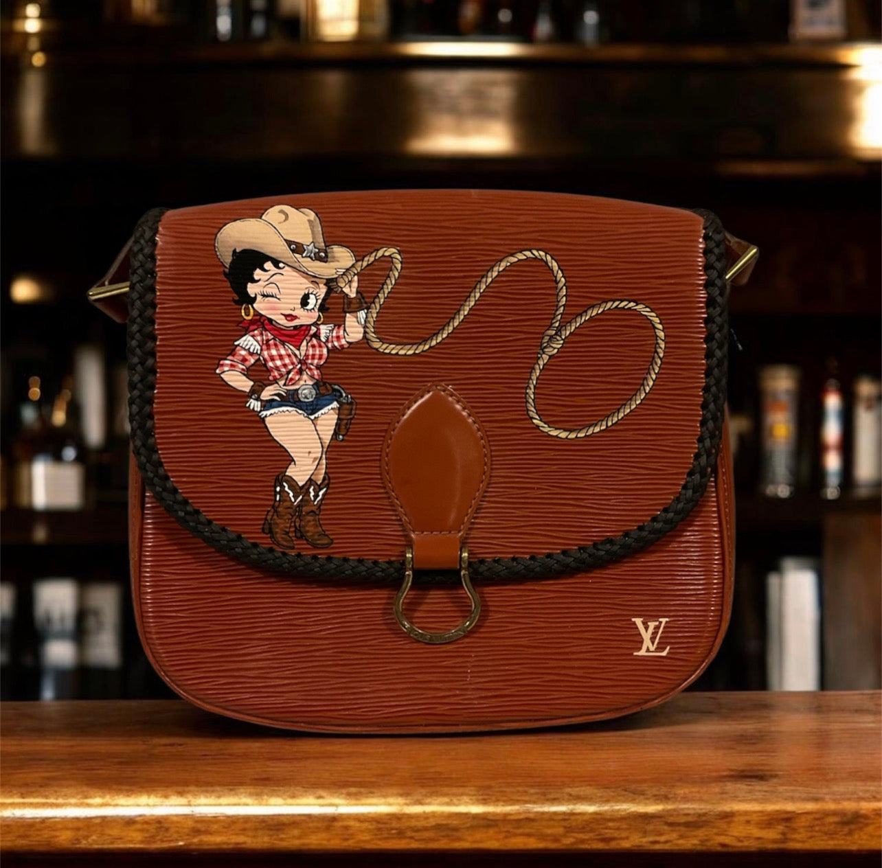Hand painted Louis Vuitton Bag