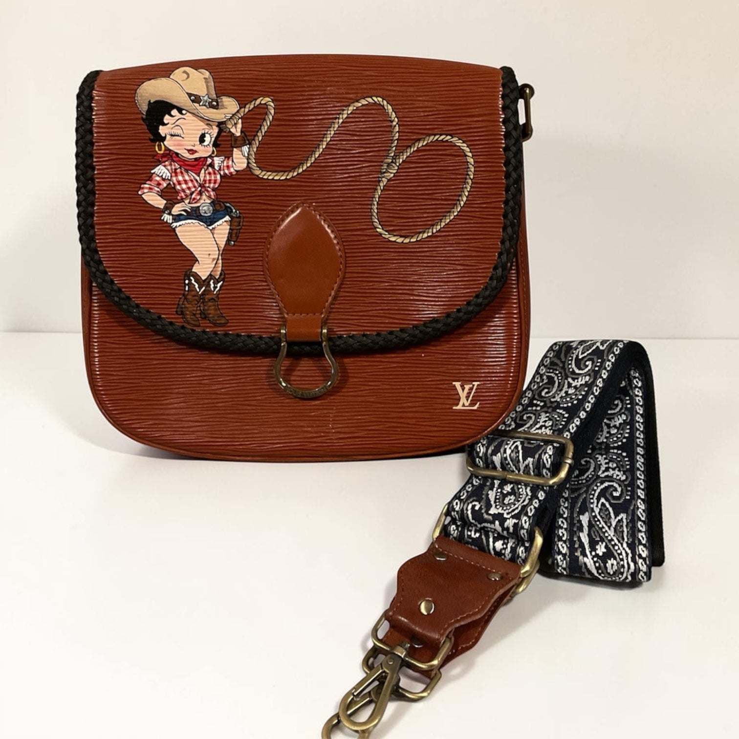 Hand painted Louis Vuitton Bag