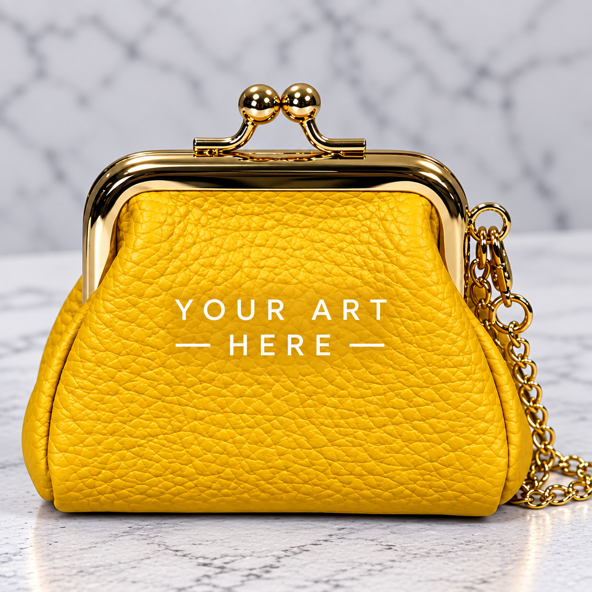 Custom- Hand-Painted Leather Pouch - Change Purse