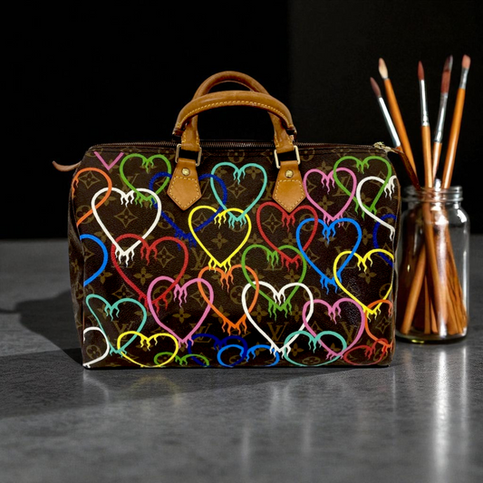 Dripping Multi Colored Hearts
