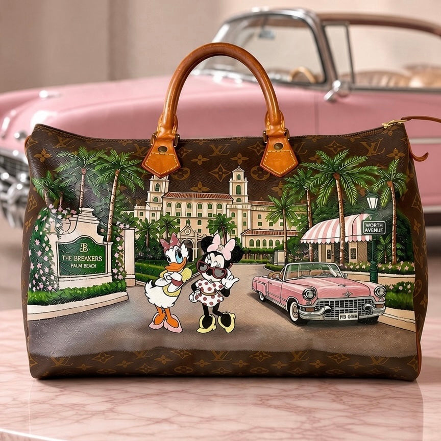 Painted Louis Vuitton- Minnie & Daisy in Palm Beach