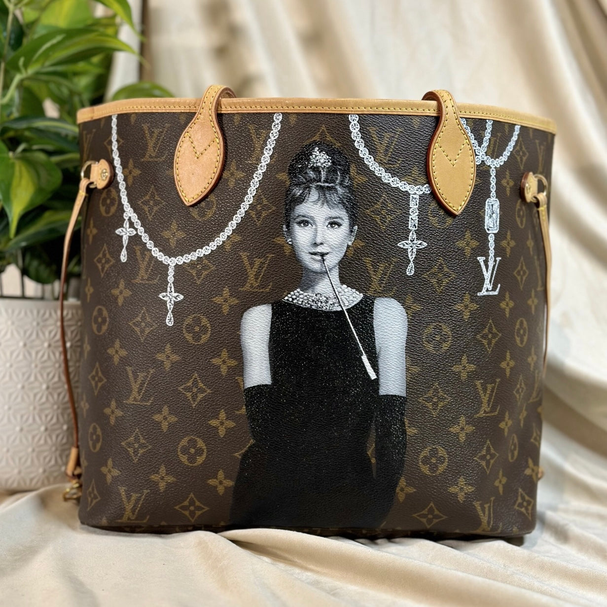 Louis Vuitton Hand-Painted - Audrey Hepburn