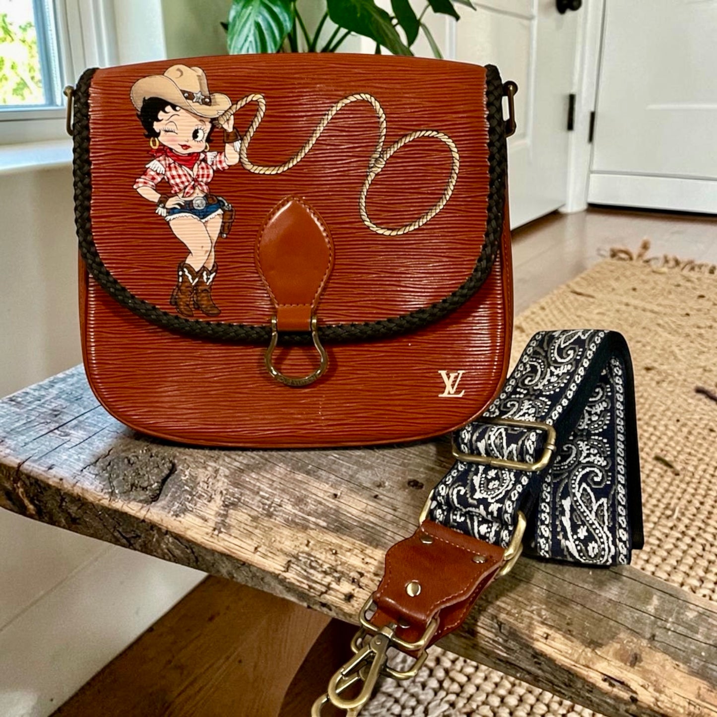 Hand painted Louis Vuitton Bag