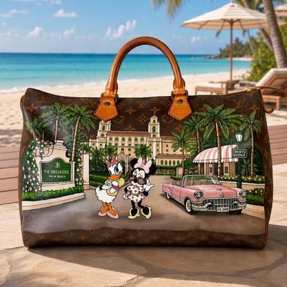 Painted Louis Vuitton- Minnie & Daisy in Palm Beach