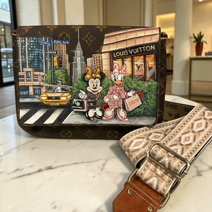 Louis Vuitton Hand-Painted - Daisy & Minnie in NYC