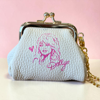 Dolly- Hand-Painted Leather Pouch - 👝 Change Purse