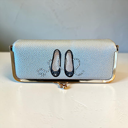 Lux Slippers- Hand Painted Leather - Travel Jewelry Case