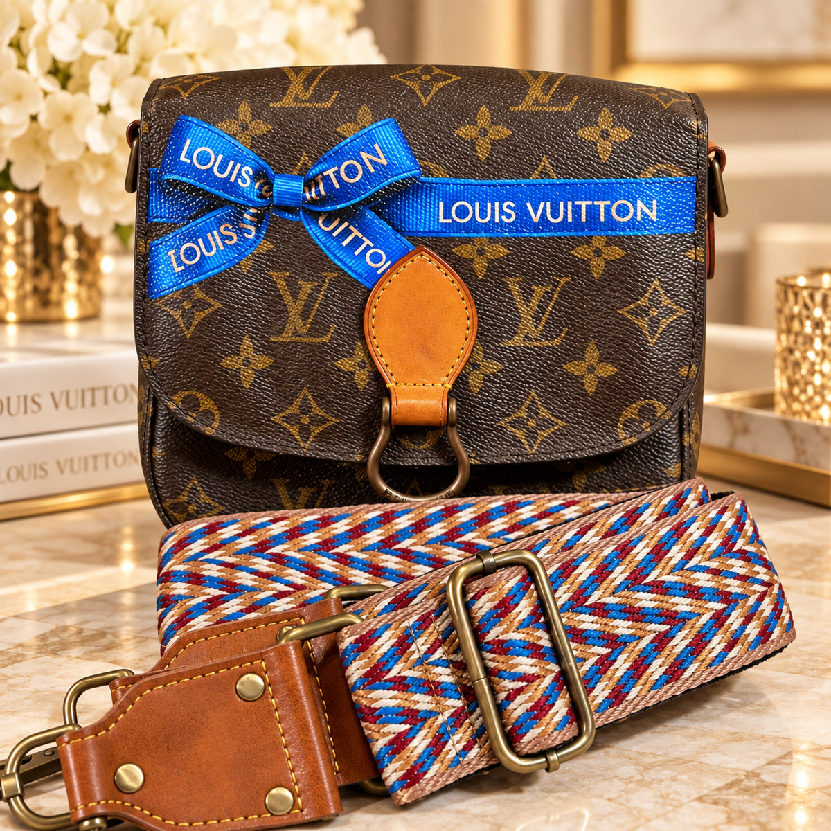 Collector's Edition- LV Ribbon Artwork- Preloved Louis Vuitton St. Cloud