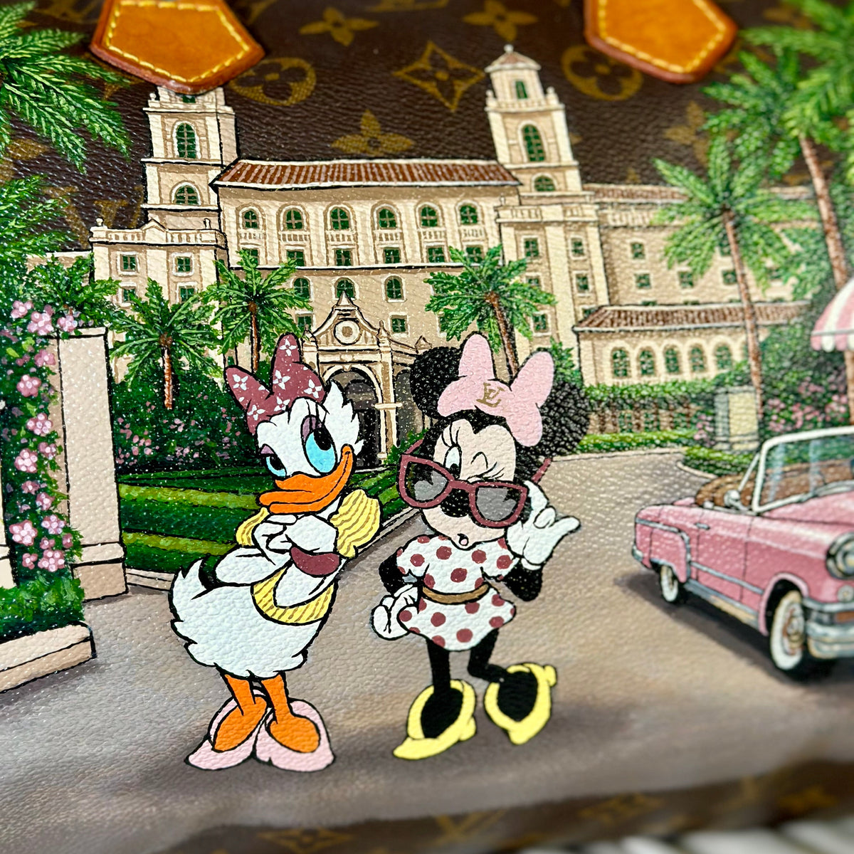 Painted Louis Vuitton- Minnie & Daisy in Palm Beach