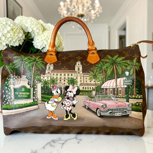 Hand painted Louis Vuitton Bag