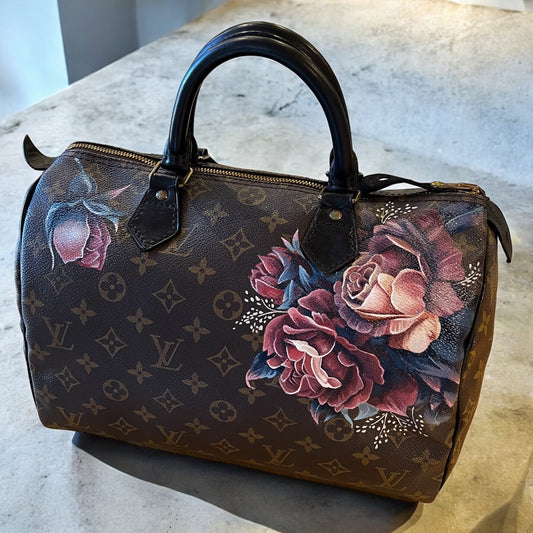 Hand painted Louis Vuitton Bag