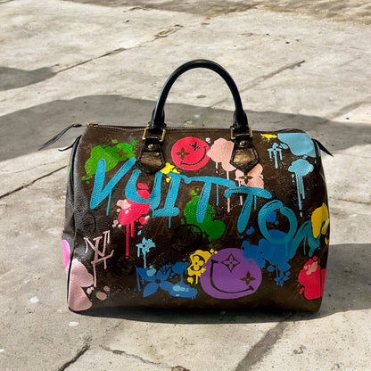 Designer Bags Louis Vuitton 2nd Hand Bags Custom Painted, Preloved Louis Vuitton Speedy New Vintage Handbags Designer Bags Louis Vuitton 2nd Hand Bags Custom Painted, Preloved Louis Vuitton Speedy New Vintage Handbags