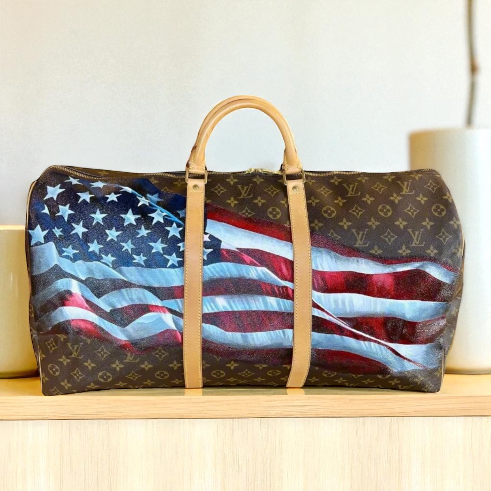 Custom Painted Louis Vuitton Keepall – New Vintage Handbags